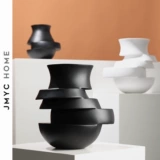 Современная минималистичная белая многоуровневая креативная ваза для гостиной, прихожей, ТВ-шкафа, украшения дома, настольная, художественная, цветочный сосуд