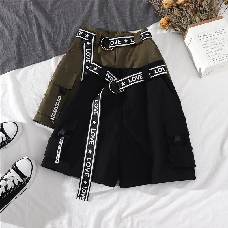 Комплект, короткая черная футболка с коротким рукавом, штаны для девушки 