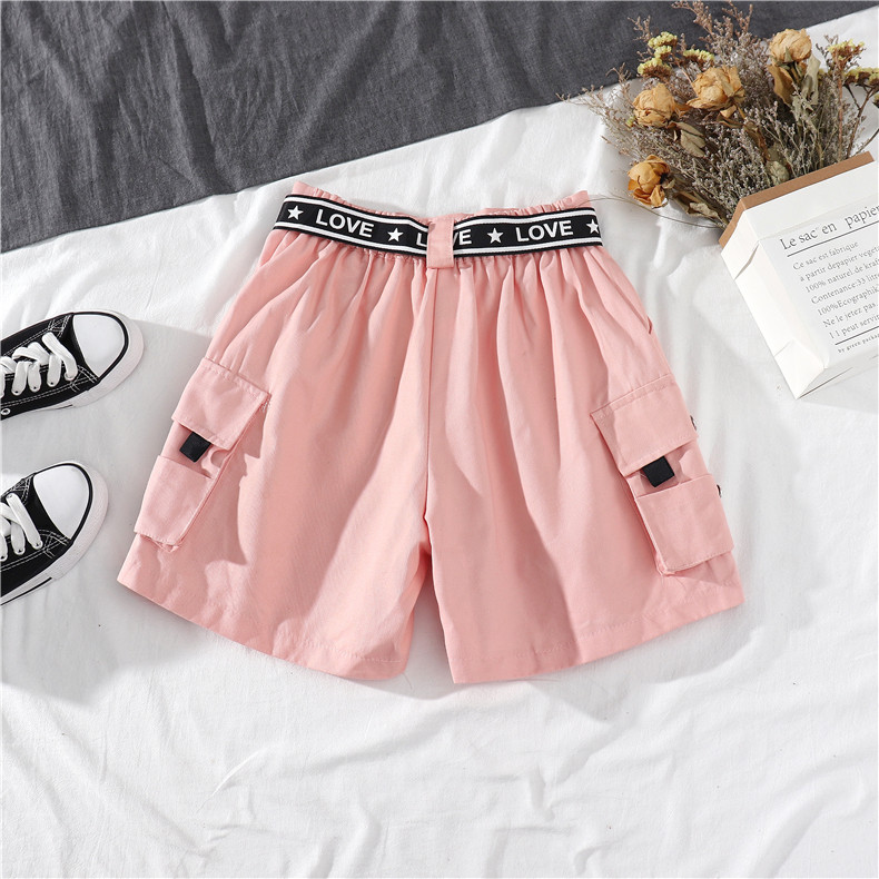 Комплект, короткая черная футболка с коротким рукавом, штаны для девушки 