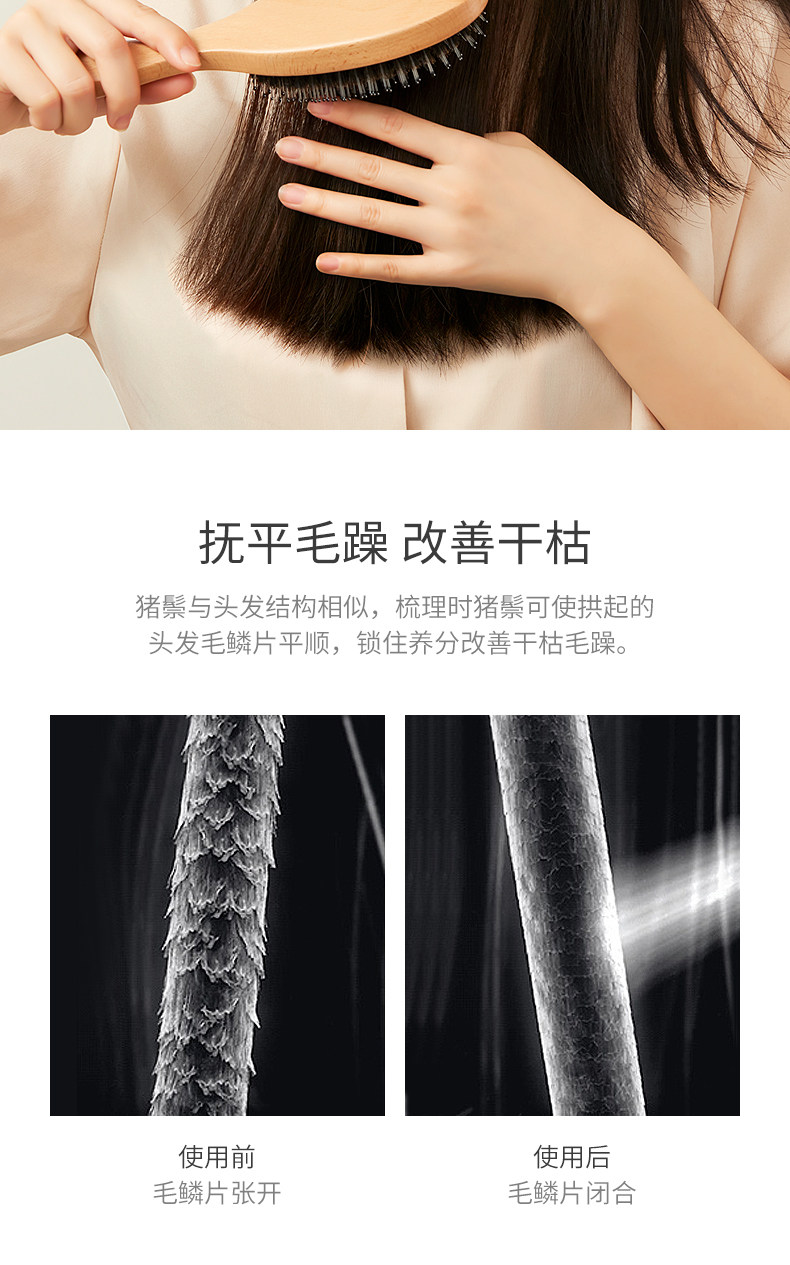 英国Ever Thames旗下 Star Jelly 猪鬃尼龙按摩梳子 天猫优惠券折后￥39包邮（￥89-50）