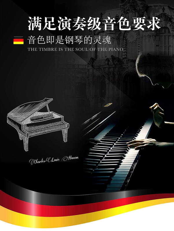 Đức Harnon piano thẳng đứng người lớn học sinh tại nhà trẻ em biểu diễn chuyên nghiệp 88 phím Zhengang Qin trắng UP123 - dương cầm