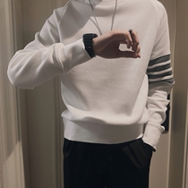 Net red round neck long sleeve T-shirt mens trend handsome mens clothing inner jacket Spring and Autumn Sweater 2021 New Tide t