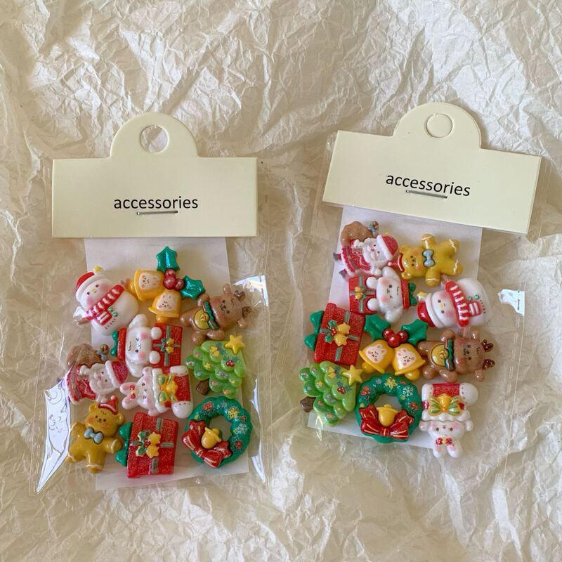 Santa Claus Seamless 3D Stickers Christmas Tree Cup Stickers Car Stickers Gift Decoration Stickers Shoe Flowers DIY Cream Glue Accessories