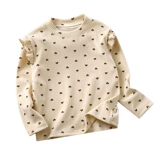 Демисезонная приятная телу рубашка, удерживающая тепло футболка, цветочный принт, подходит для подростков