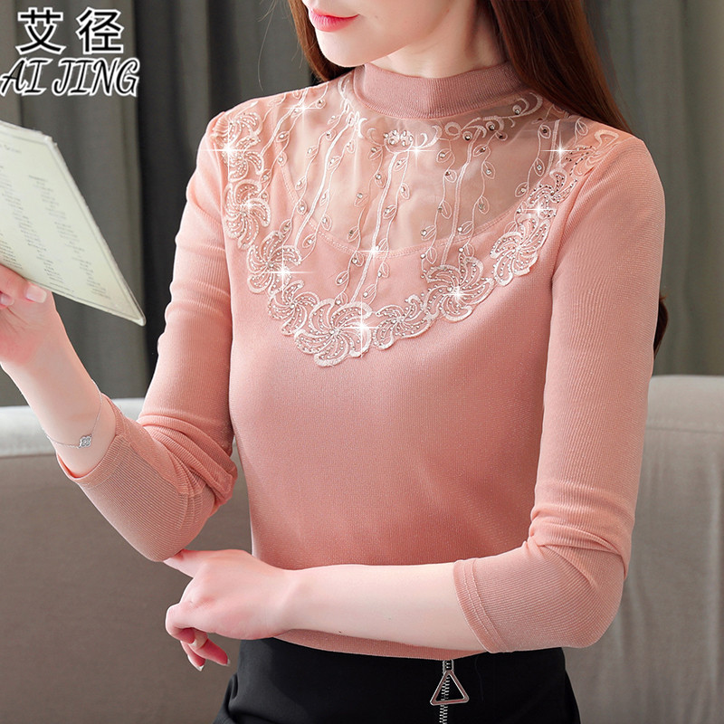 đáy ren womens mùa thu và mùa đông 100 đồ lót bên ngoài thời trang mặc chặt một mảnh cộng với nhung dày áo khoác ấm áp.