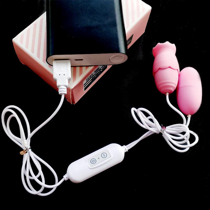 USB straight plug in mobile charging jumping egg soft first tongue licking nipples teasing clitoris to stimulate 12-frequency shaking erotic supplies