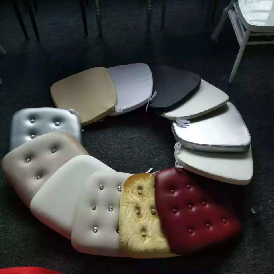 Golden White Bamboo Festival Chair Cushion Leather Cushion Wedding Chair Cushion Hotel Chair Cushion