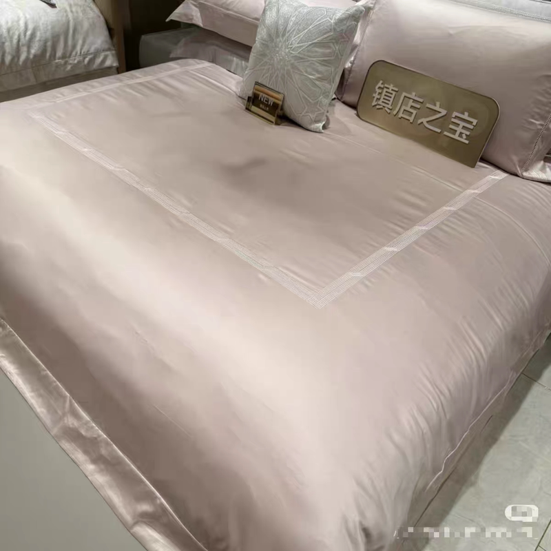 Luolai Home Textiles 2026 Spring/Summer New Collection: Pure Glaze Pink/Sleeping Sea Blue/Pillow Mountain Purple/Sleeping Cloud White Dy3788-4