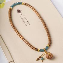 Green sandalwood multi-bracelet mountain emerald in the year of birth circle cat claw style 0 66x0 Literary temperament bracelets with Buddhist beads manufacturer gift