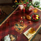 Fan Ju Attitude Luling Christmas imitation leather table mat red festive tablecloth waterproof and oil-proof no-wash table mat