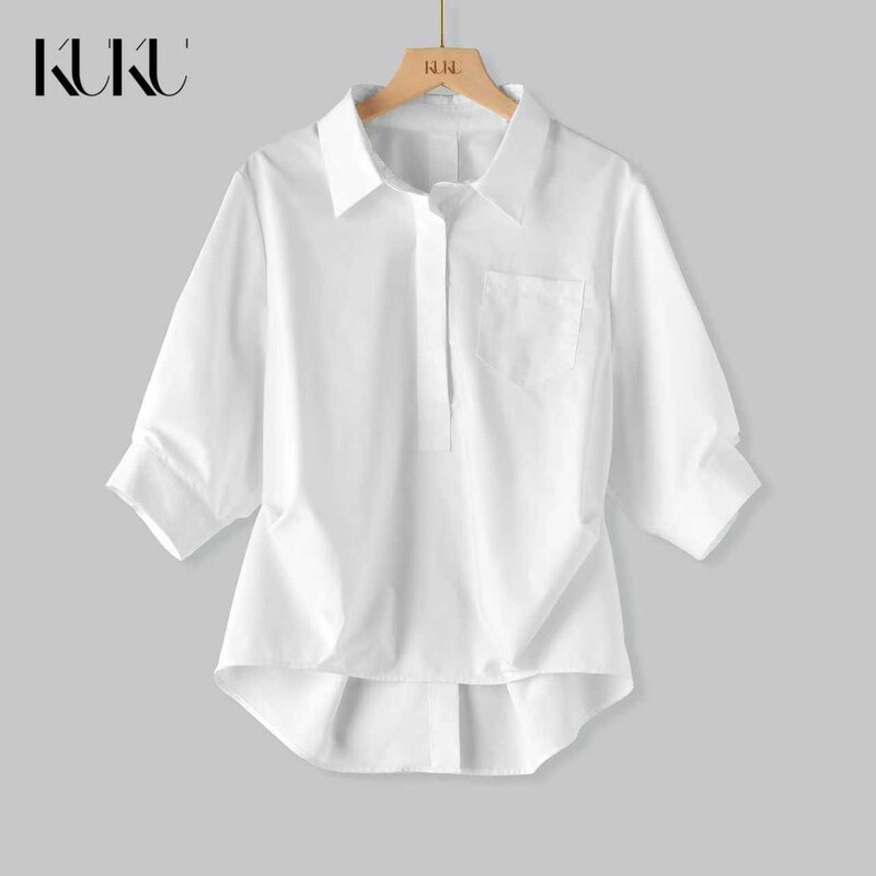 Shenzhen Nanyou【Kuku】Summer New Solid Color Casual Versatile Shirt Shenzhen Nanyou【Kuku】Summer New Solid Color Casual Versatile Shirt