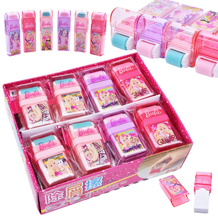Barbie princess big eye elf cartoon eraser schoolboy rub clean R138345 roller rub Childrens prizes Convenient and practical large clamshell long clamshell A13824 Watermelon Tairo