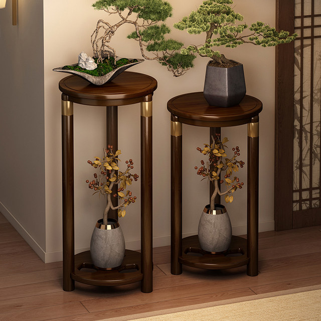 Chinese Solid Wood Flower Rack Living Room Floor-Standing 2025 New Indoor Multi-Layer Flower Rack Flower Rack Storage Rack