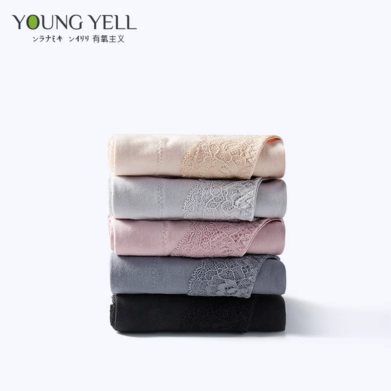 Underwear, lace cotton comfortable breathable trousers, high waist, plus size