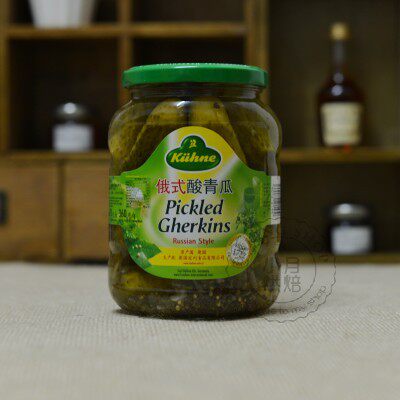 Sour Cucumber Crown LiRussian-style Acid Green Melon 670g Russian Marinated Cucumbers Canned sauce melon Next meal German imports