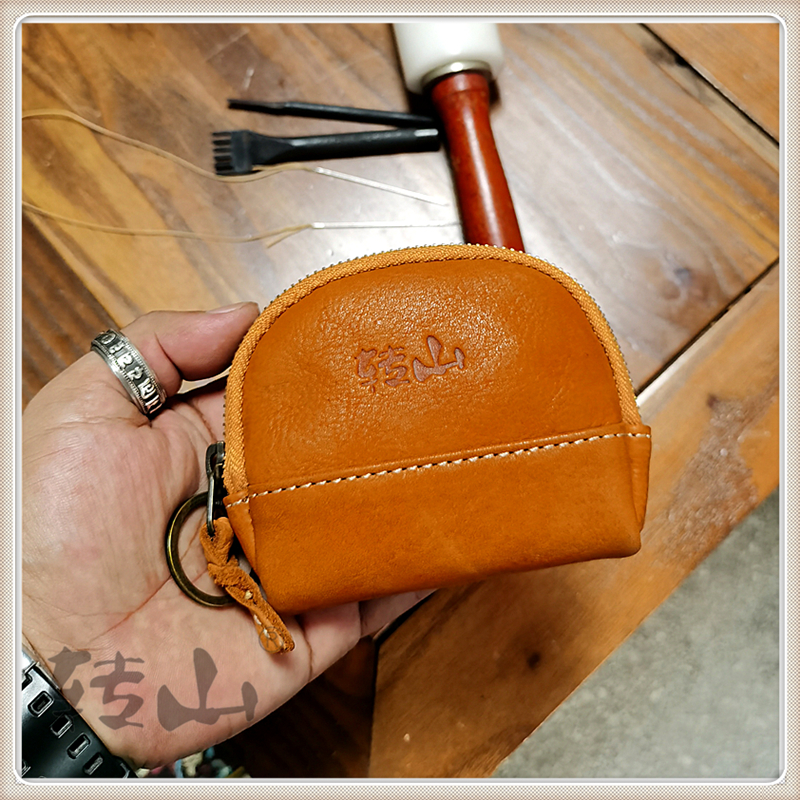 Genuine leather containing tannic cow leather retro small zero money bag Cosmetic Jewellery Key Bag Multicolor Soft Leather Bag Tide-Taobao