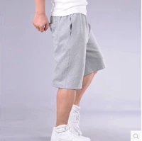 Quần short thể dục nam chạy bộ giản dị XL quần dài 5 điểm quần đi biển Quần cotton pants quần màu rắn quần lót nam thun lạnh