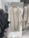 Hooded 24 autumn and winter loose woolen coat with temperament