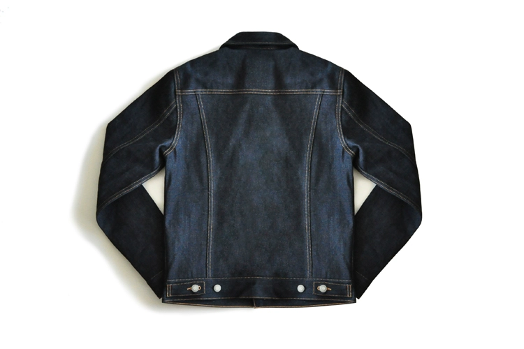 Dip nước sốt màu denim jacket retro bông denim jacket dụng cụ áo khoác áo khoác tai đỏ gia súc