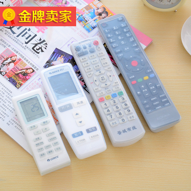Promotion remote control dust-proof air conditioning TV waterproof silicone transparent protection set night light remote control set