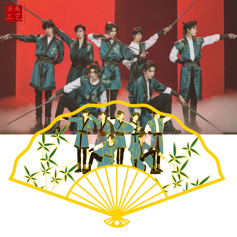 Magnolia fan gold tassel bookmark custom Chinese style classical flower brass bookmark custom cultural and creative gifts