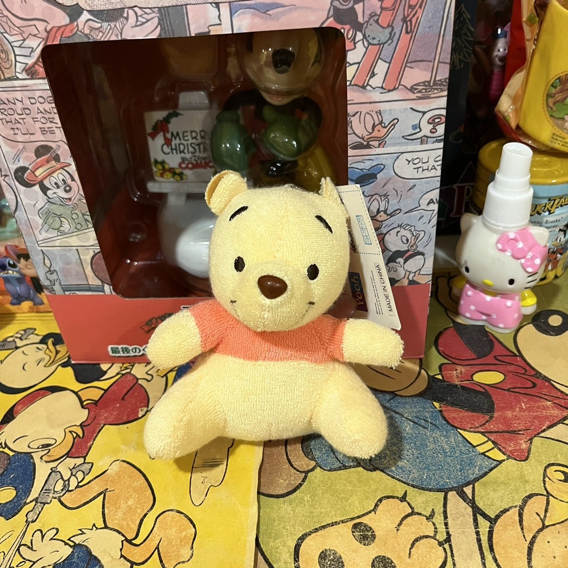 Japanese Winnie the Pooh antique doll out of print collection pendant towel material