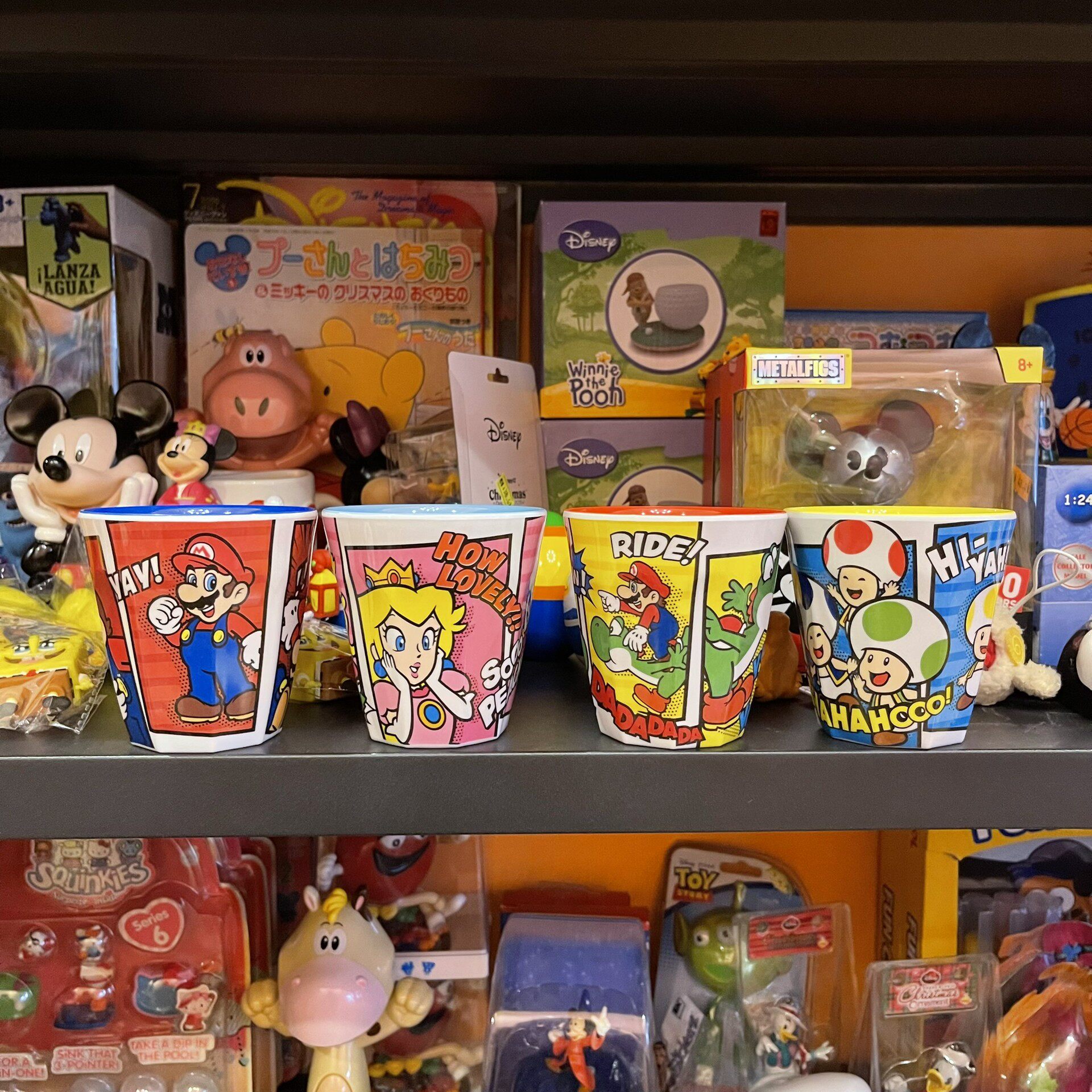 Japan Nintendo Mario Princess dinosaur mushroom doll water cup melamine material mouthwash cup set of four