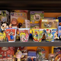 Japanese Nintendo Mario Princess dinosaur mushroom doll water cup melamine material mouthwash cup set of four
