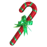 Рождественские декоративные красные и белые костыли нарисованные танце