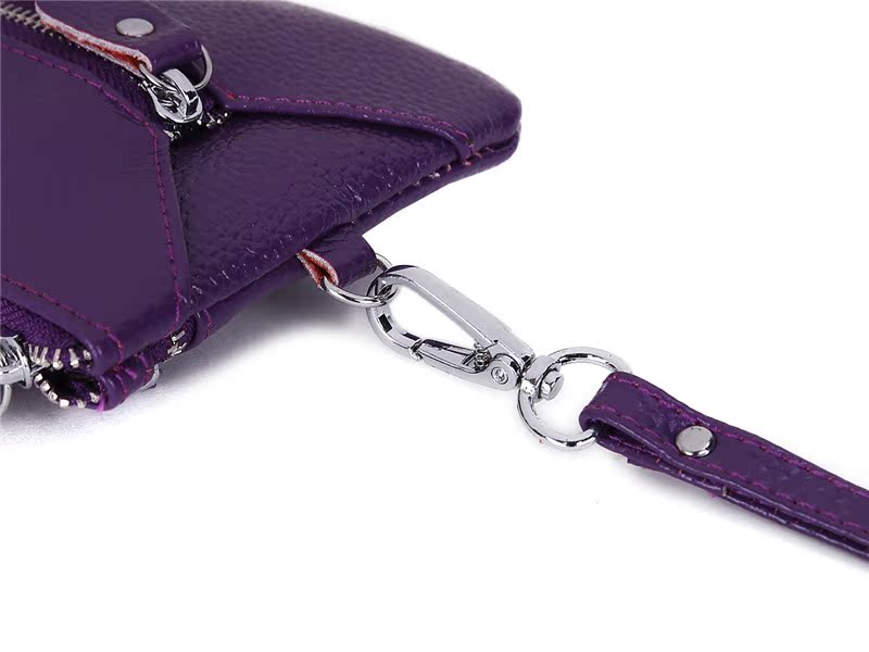 Yaguoma túi da mới điện thoại di động túi da unisex ví đựng tiền khóa túi đa chức năng khóa túi - Túi điện thoại móc túi đựng điện thoại