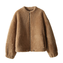 Xiaohangeい Jacket style loose short silhouette grained fur one-piece fur coat PCA763480VG