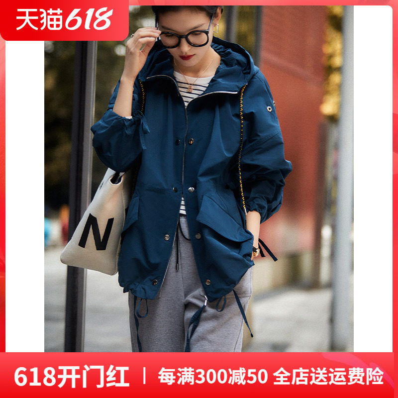 Smileys Laughs Culvert Early Spring Short of Lianhood Cape Style Cloister Style 2022 Bursting Windcoat Jacket Woman FY319136AG