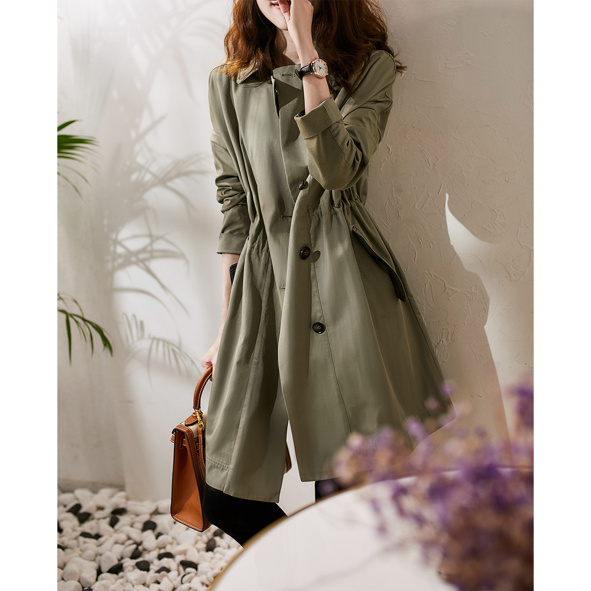 @ Laughs Culvert Version and Fabric Texture Giant Pearl Necklace adorned with waistcoat Jacket Woman FY223947AG