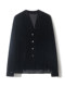 The Xiaohan Pavilion Elegant and Luxurious Silk Velvet V-Neck Single-Breasted Shirt Top for Women Sye860791Ag