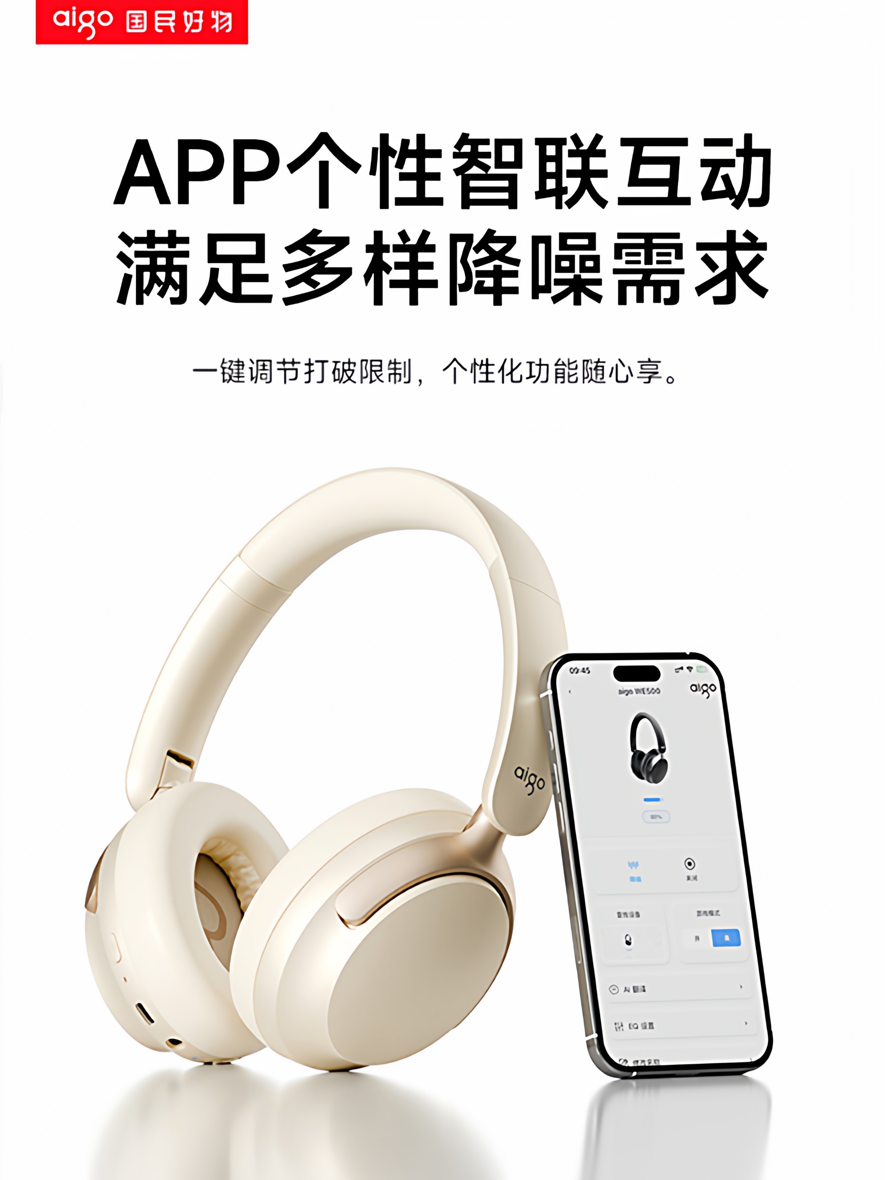 Patriot Head-Mounted Bluetooth Headset Anc Active Noise Reduction Wireless New Model for E-Sports Games with Ultra-Long Battery Life