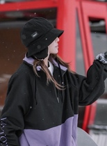 Yokokaya Japanese flat flower ski hat keeps warm and can be worn with an inner helmet and snow goggles paired with a snow suit corduroy fisherman hat