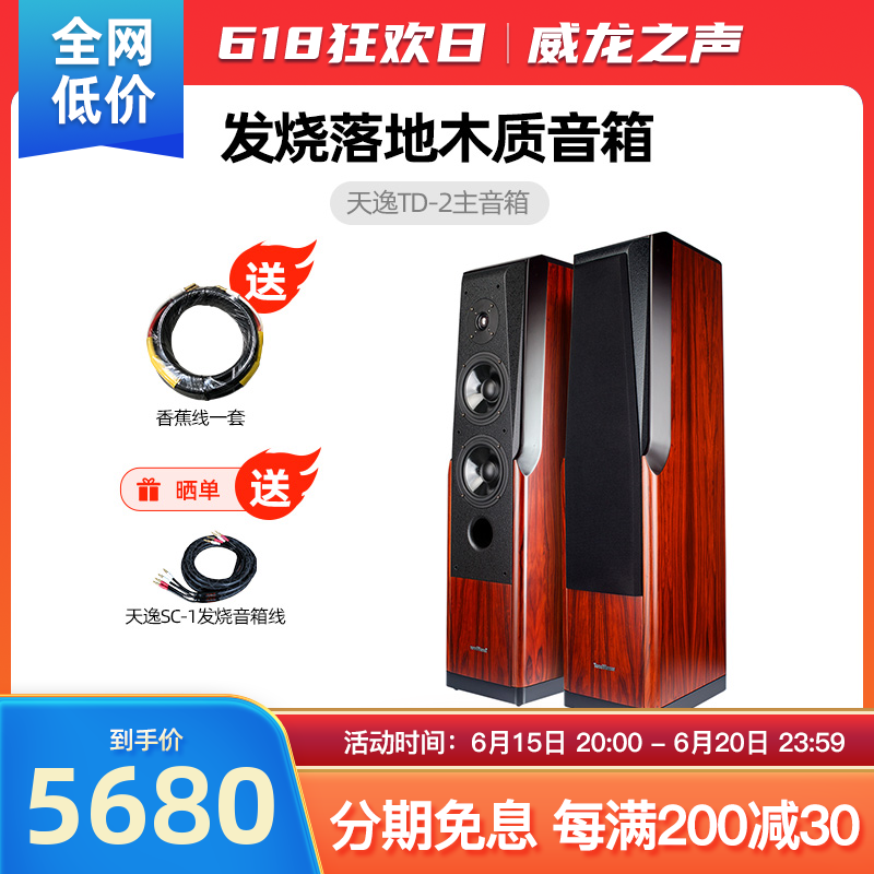 Winner Tianyi TD-2 Tongdi No. 2 home theater HIFI floor speaker professional wooden passive audio
