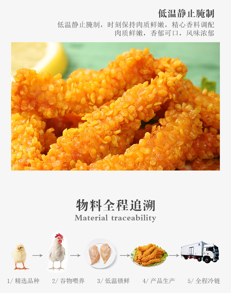 肯德基供应商 大用食品 雪花无骨鸡柳 1.8斤*2件 图6