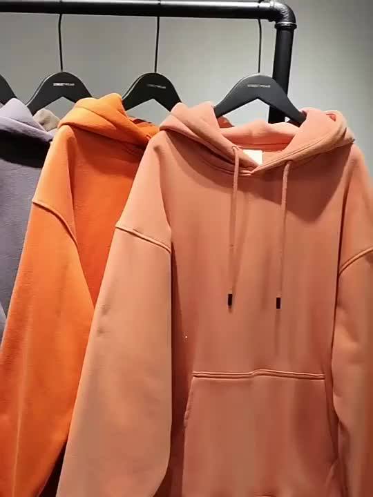 High Quality 360gsm 100 Cotton Plain Heavyweight Fleece Custom Logo Printed Unisex Hoodies Mens