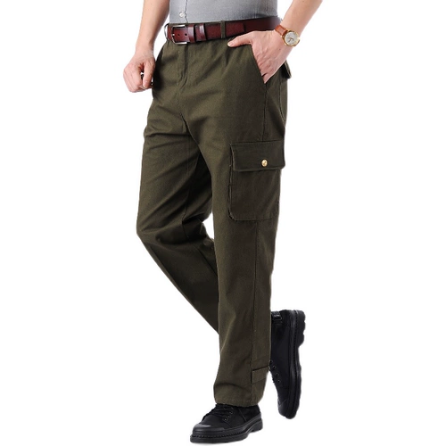 Хлопковые рабочие износостойкие штаны для работы, рабочая одежда, свободный крой, увеличенная толщина