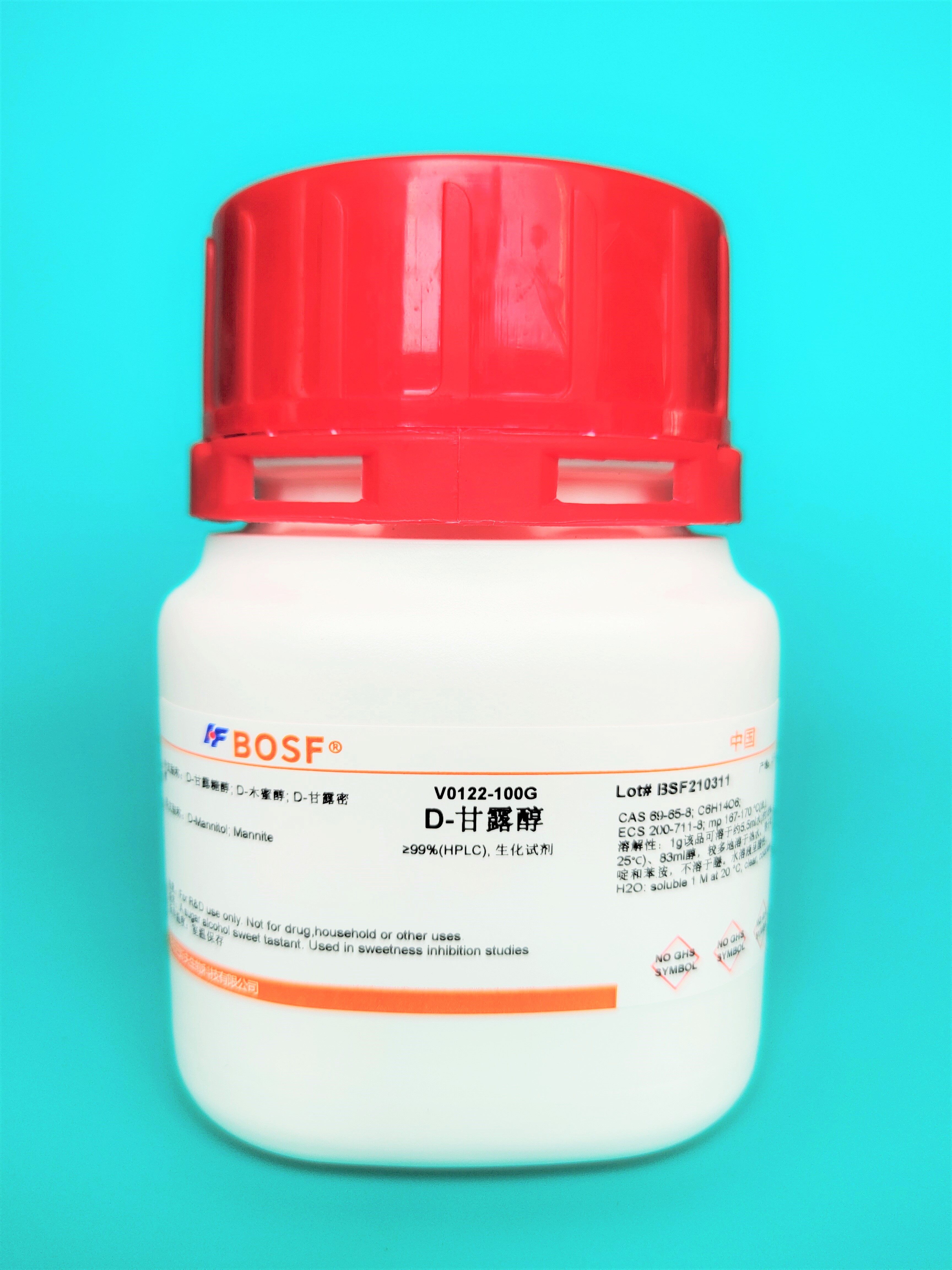 Experimental Reagent D-Mannitol D-Mannitol D-Chombyl Alcohol CAS:69-65-8≥99% 500g