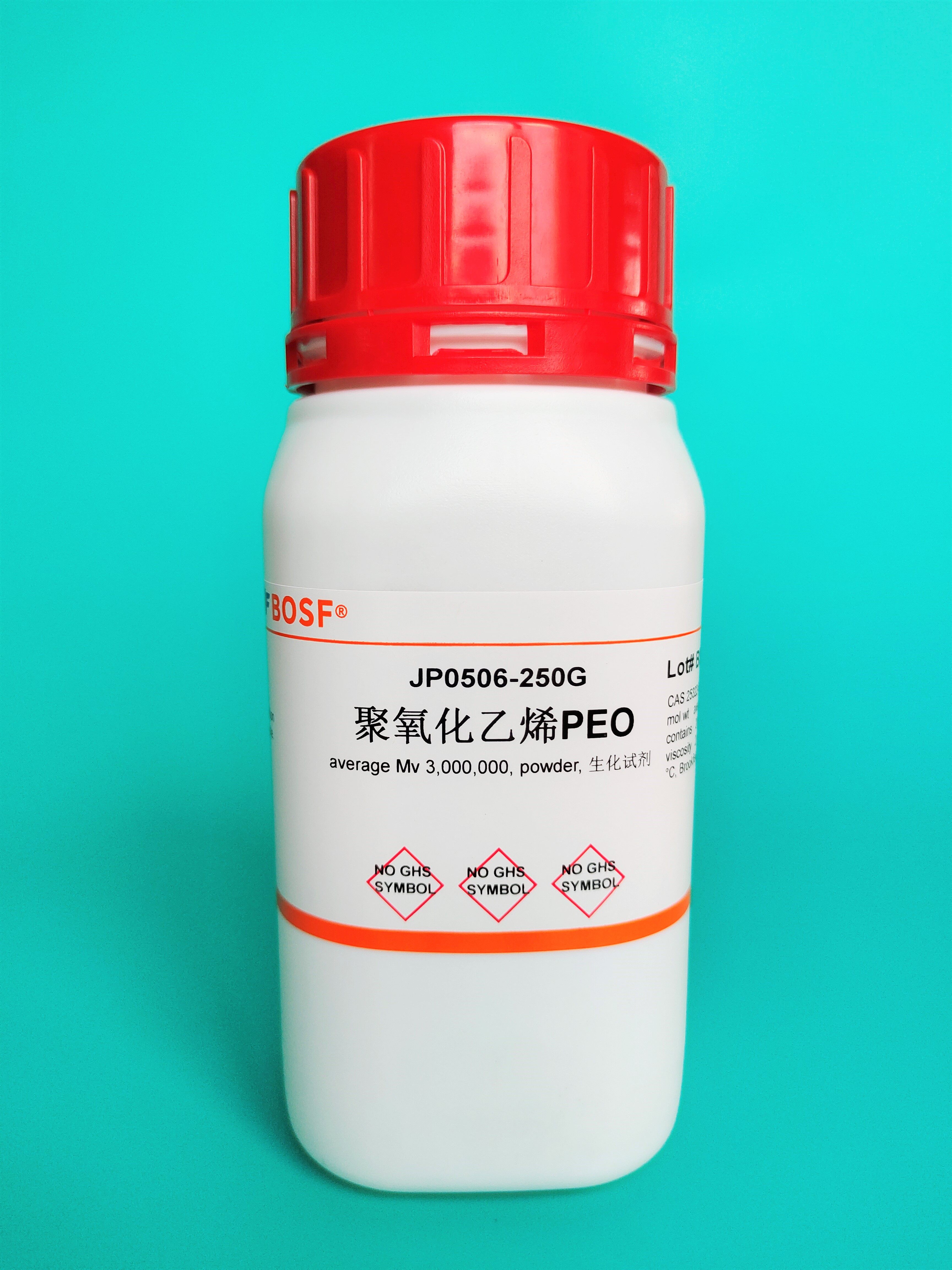 Experimental reagent Polyoxyethylene PEO (molecular weight 3 million) PEO polyethylene oxide 100g