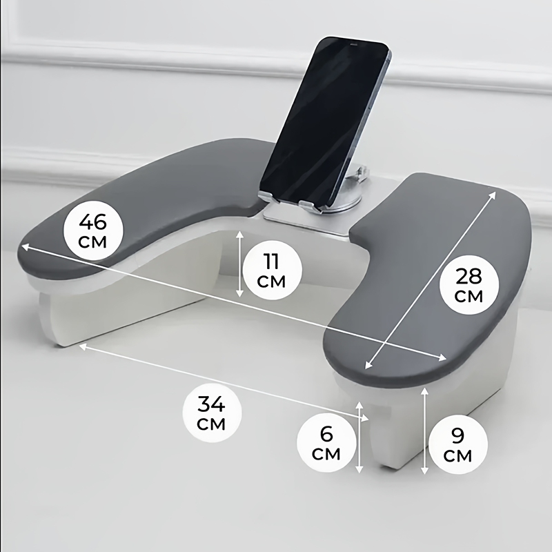 2026 New U-Shaped Nail Art Hand Pillow with Pu Leather Strap, Phone Holder, Wear-Resistant, Comfortable, and Stress-Relieving Manicure Pad Armrest Tool