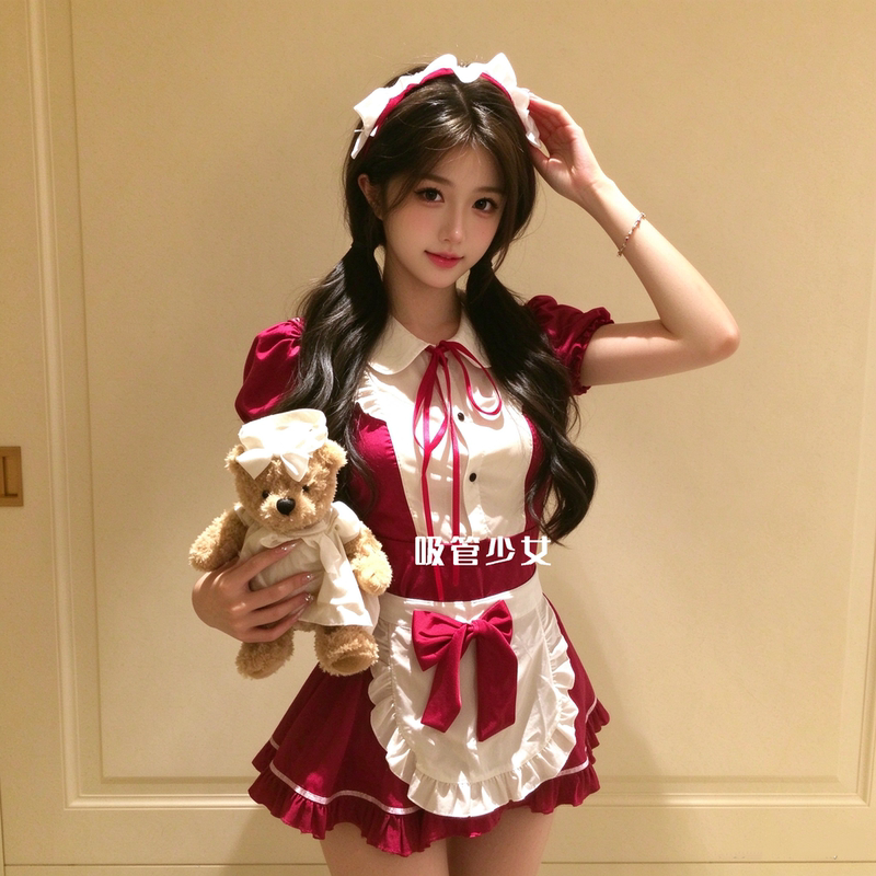 Alice 100kg Plus Size Sweet Maid Cute Outfit Sexy Dress Abstinence Lolita Nightgown