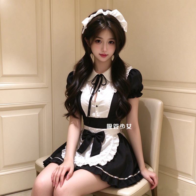 Alice 100kg Plus Size Sweet Maid Cute Outfit Sexy Dress Abstinence Lolita Nightgown