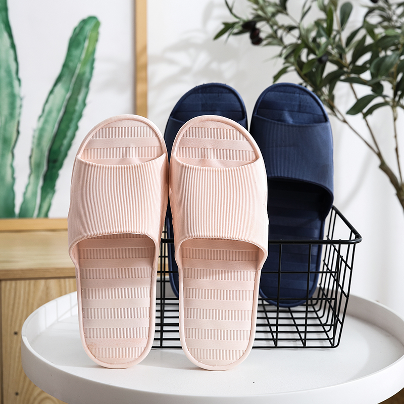Anti-slip and abrasion-resistant bathroom cool slippers Plastic bathing Home Indoor Silent Couple Thick bottom Home Deodorant Slippers