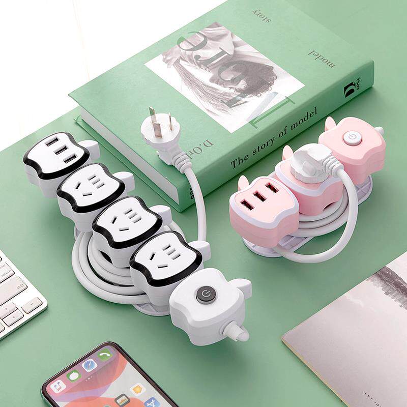 Public lunch with usb two-pin socket plug-in board with line can accommodate extension cord mini socket porous