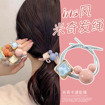 South Korea East gate adorable Mickey Mouse Hair Rope Cord Girl Rope Rubber Band Zou Rope Brief Hair Ring Childrens Headwear