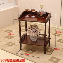 Wheeled European modern small coffee table side table a few mahjong table side corner table can be chess room mahjong machine tea table