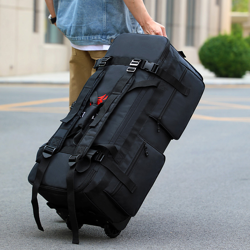 German Amy Large Travel Backpack Foldable Wheeled Luggage Bag Outdoor Equipment Cycling Camel Bag Multifunctional Checked Bag